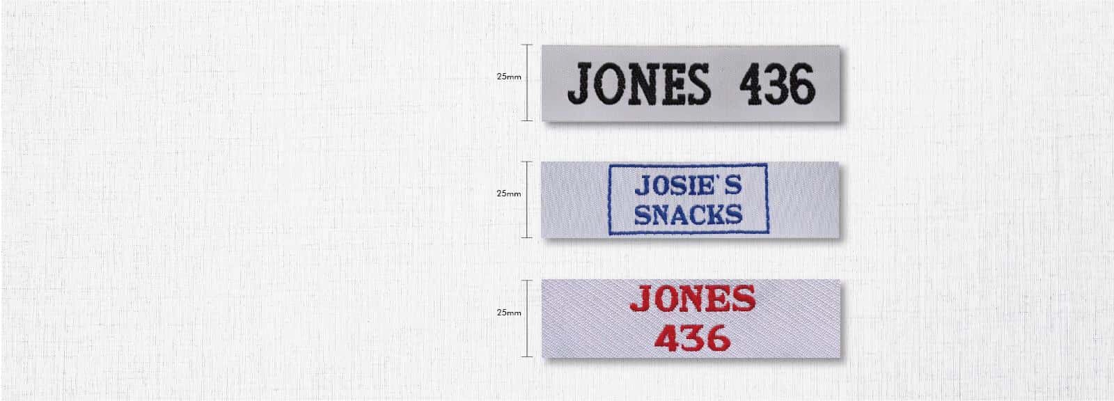 25mm Woven Name Tapes